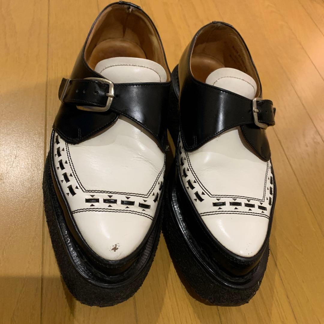 希少e coxラバーソール(UK7.5)ブラック/ホワイト(外観美品)