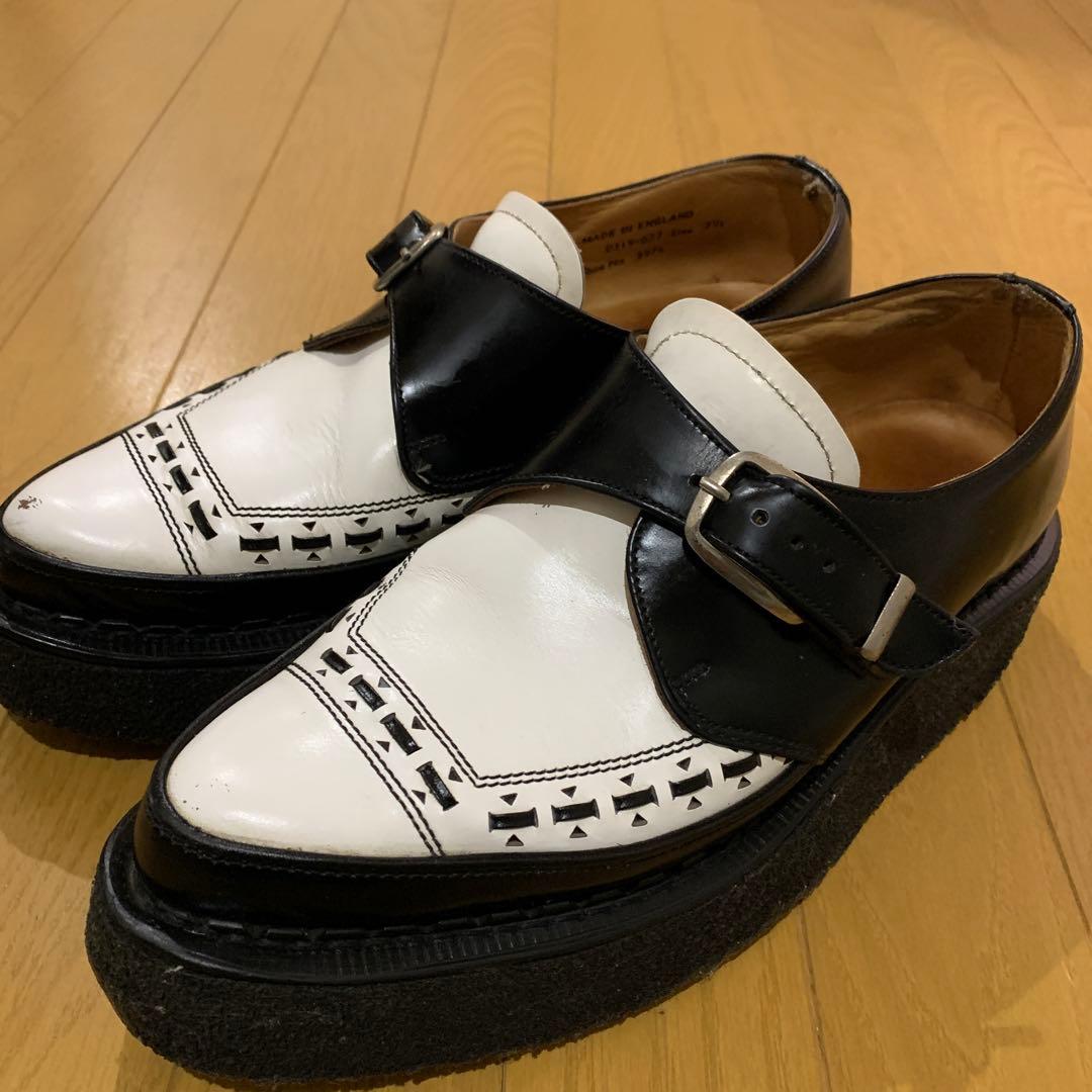 希少e coxラバーソール(UK7.5)ブラック/ホワイト(外観美品)