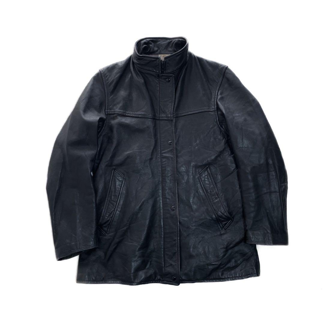 希少 フランス軍 ファイヤーマン レザーコート カーコート ユニセックス