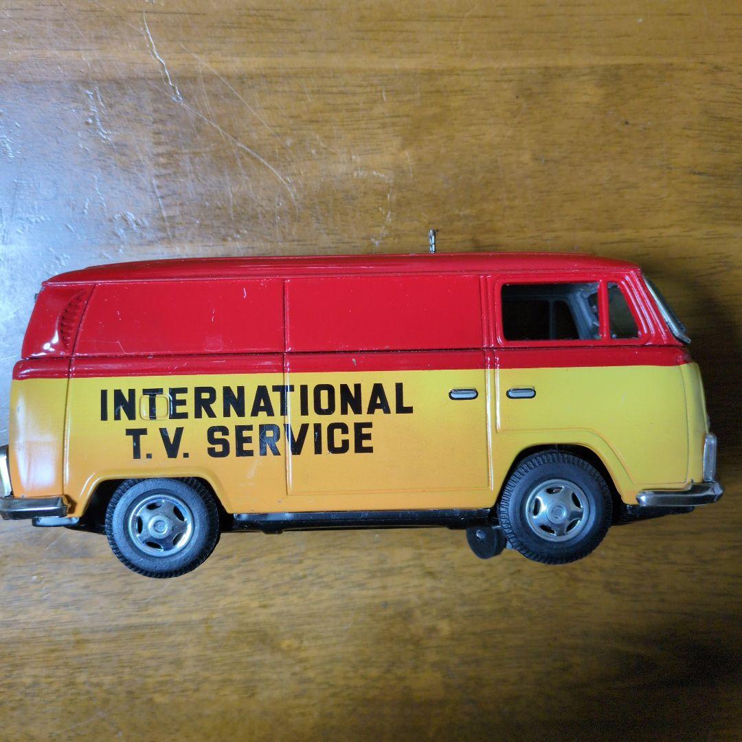 萬代屋（旧バンダイ）ブリキ フォルクスワーゲン タイプⅡ バス テレビ中継車