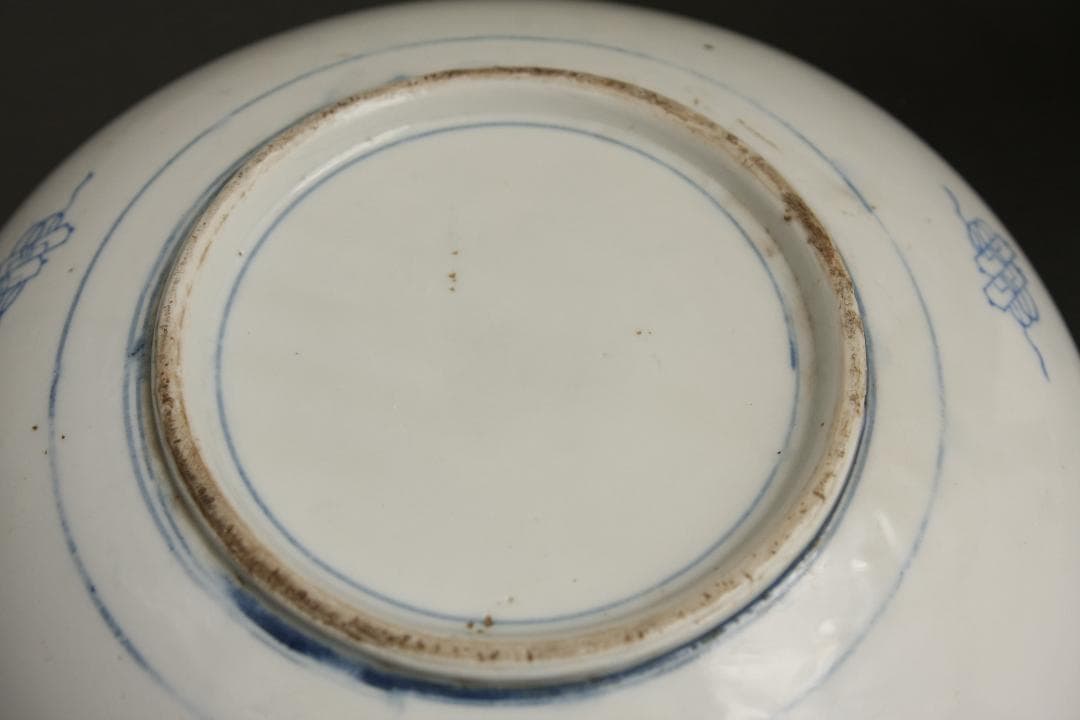 染付　古陶器楕円大皿