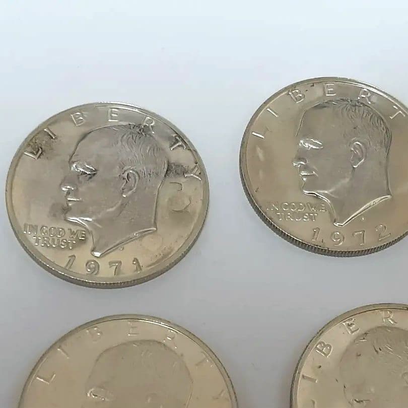アメリカ1ドル硬貨 アイゼンハワー・ダラー 1971年・1972年 4枚セット