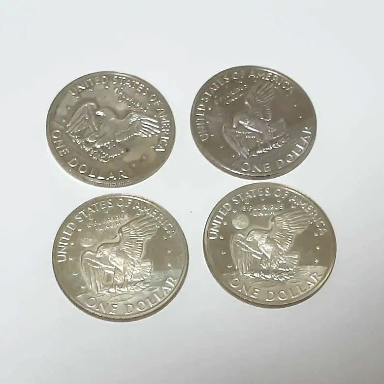アメリカ1ドル硬貨 アイゼンハワー・ダラー 1971年・1972年 4枚セット