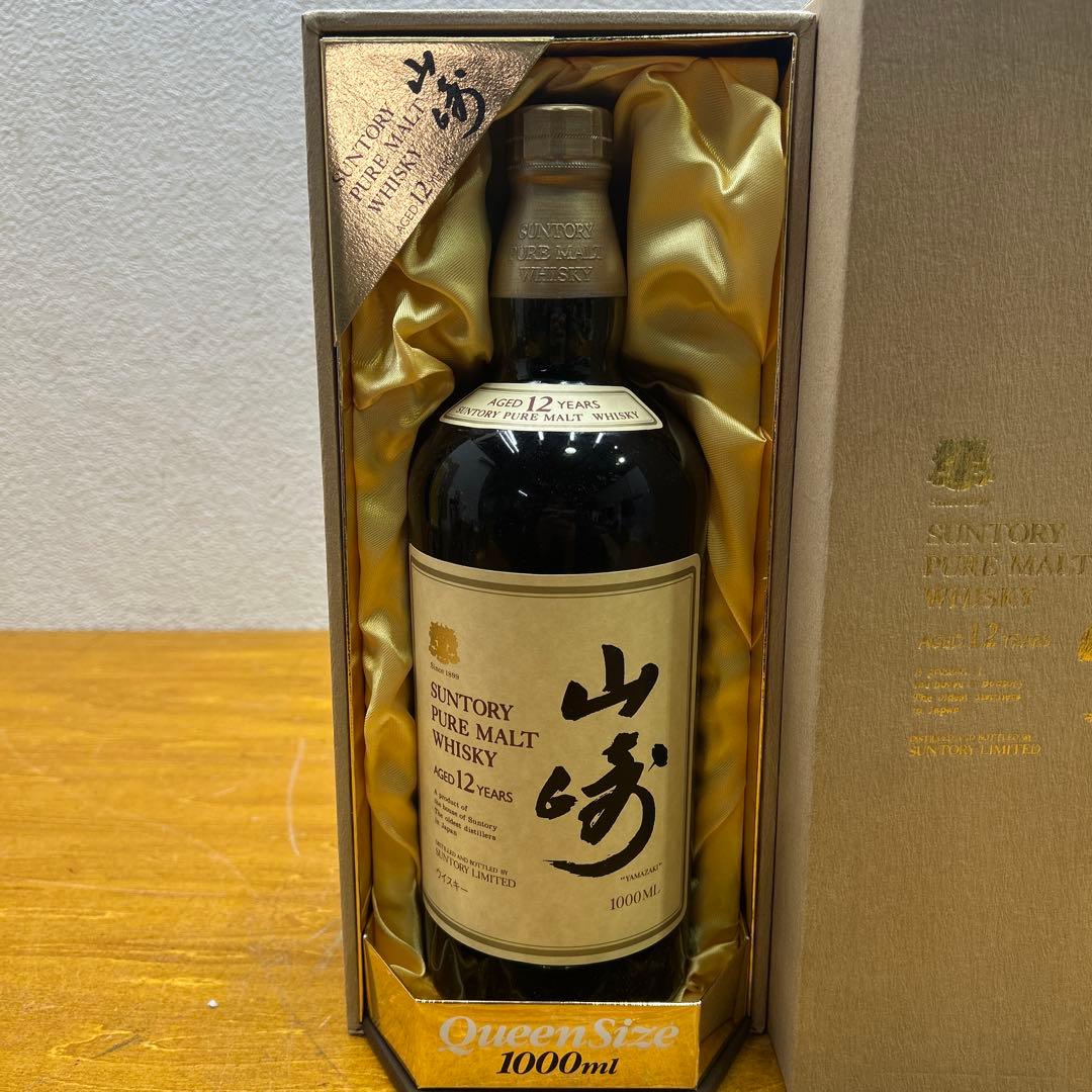5271【未開栓】 サントリー 山崎 12年 1000mlLクイーンサイズ箱付き
