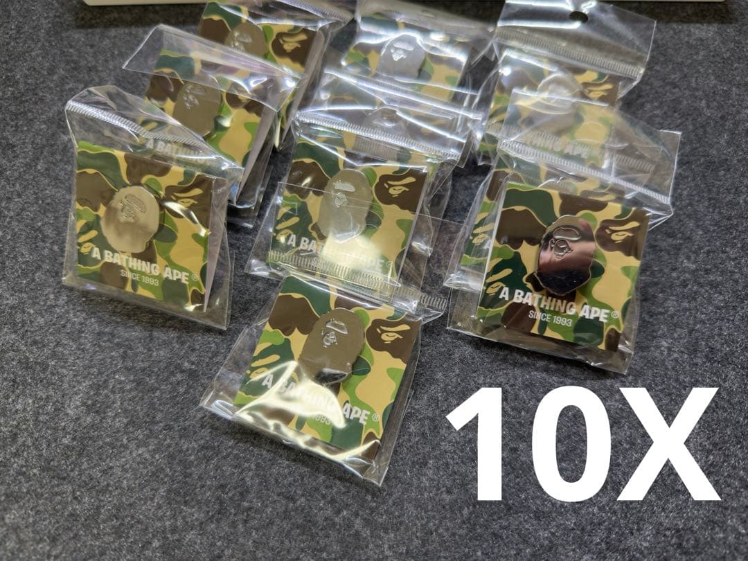 BAPE APE HEAD メタルピンバッジ　x10