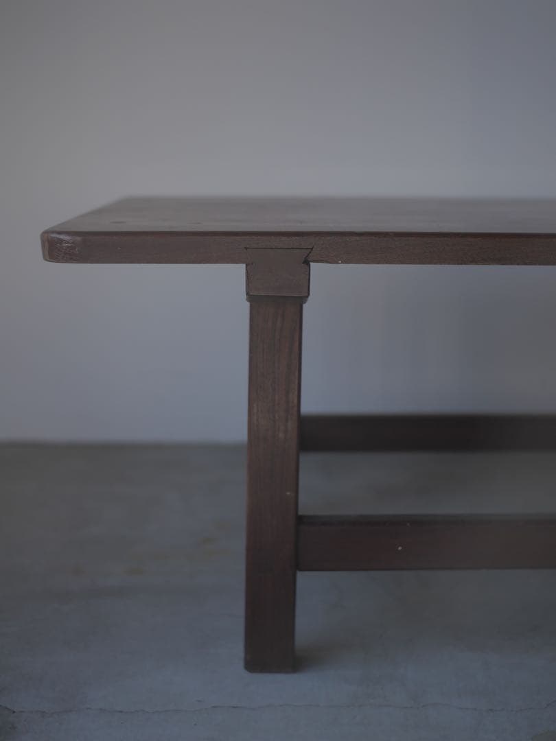 文机　赤茶　机　座卓　展示台　台　花台　古家具　古道具　アンティーク　昭和レトロ