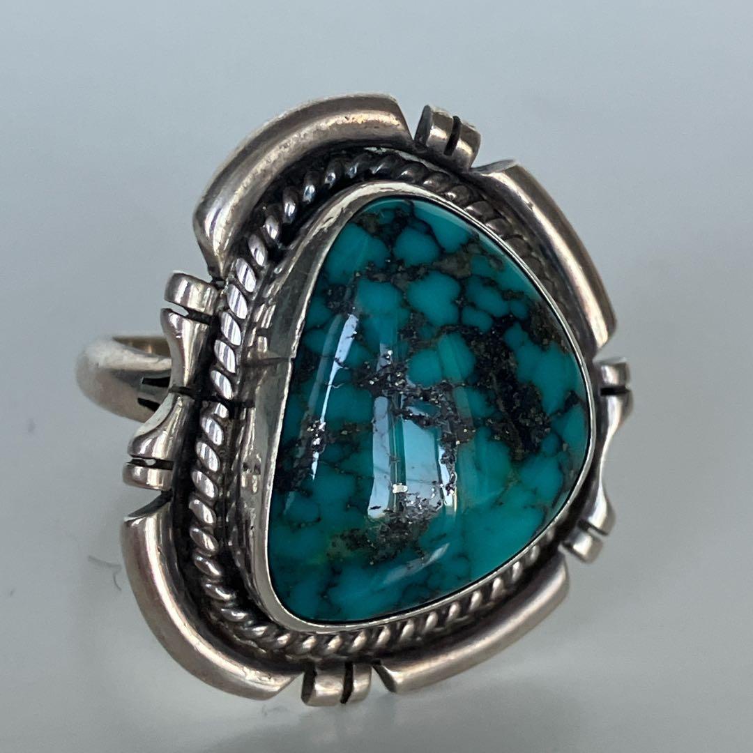ロ*G様 Steve Arviso 特大ターコイズリング インディアンジュエリー
