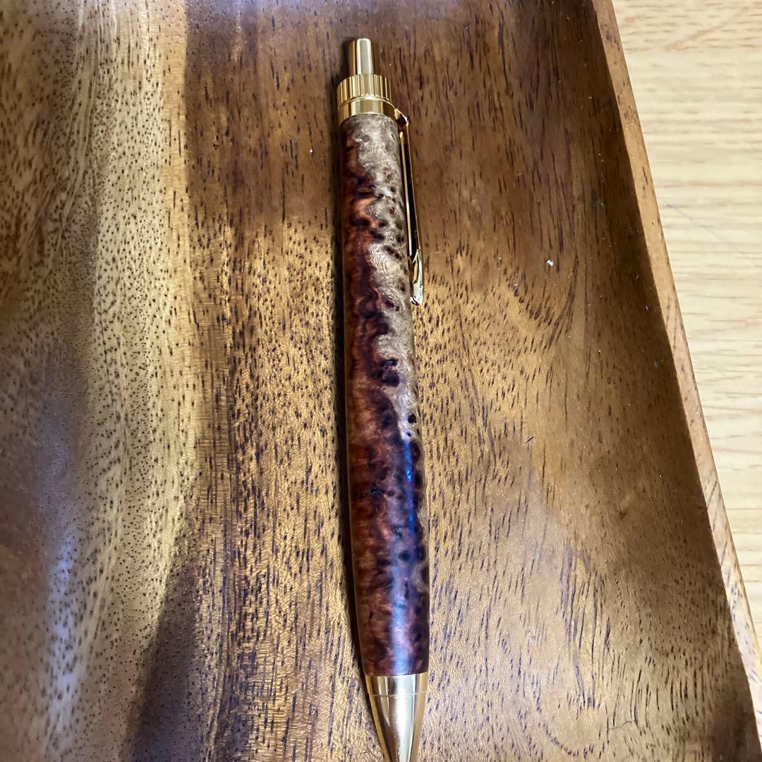 富士瘤クラフト 木軸 瘤 バール 0.5mm ノック式 シャーペン 花梨瘤