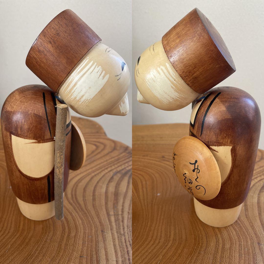 創作こけし　宮下はじめ作品6点　芭蕉　福笑いおじいちゃん・おばあちゃん