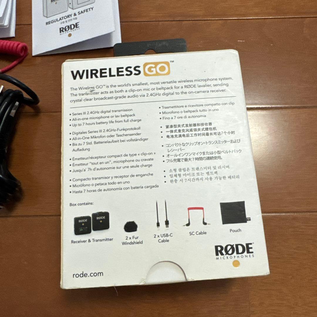 RØDE WIRELESS GO ワイヤレスマイク