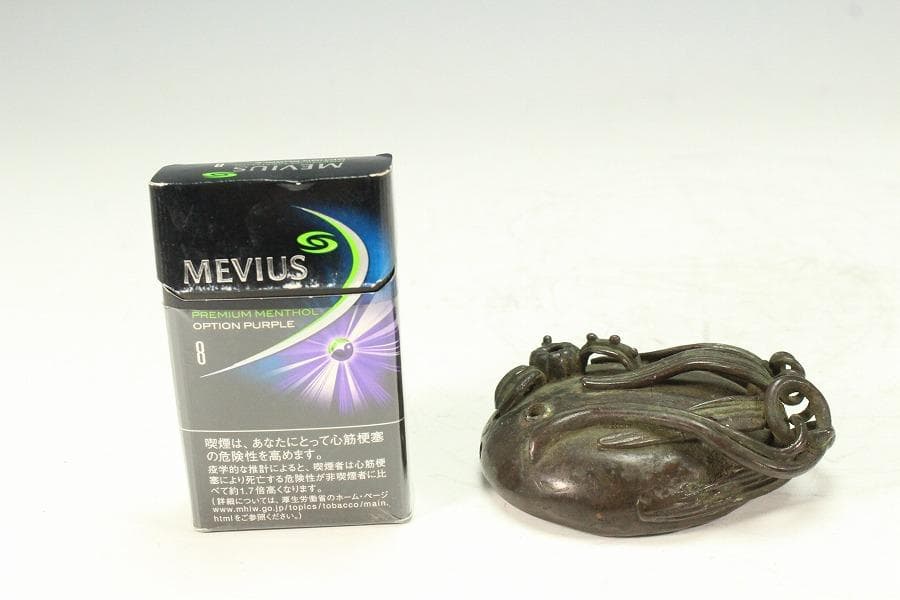 古銅 石草花 水滴 文房四宝(K-YC534)