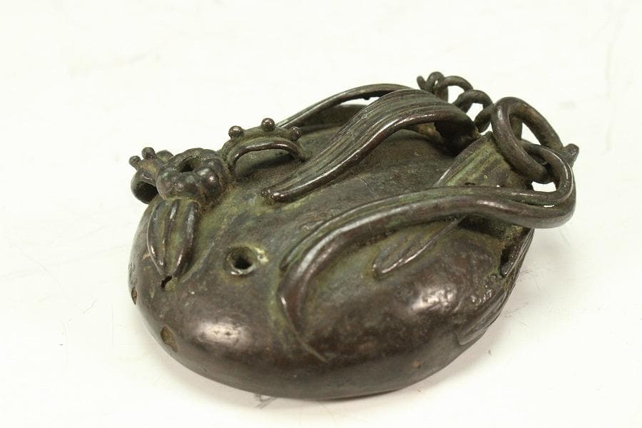 古銅 石草花 水滴 文房四宝(K-YC534)