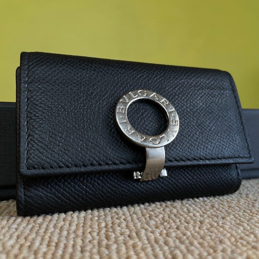 正規品⭐️極美品⭐️BVLGARI ブルガリ　男女兼用　キーケース　6連　黒