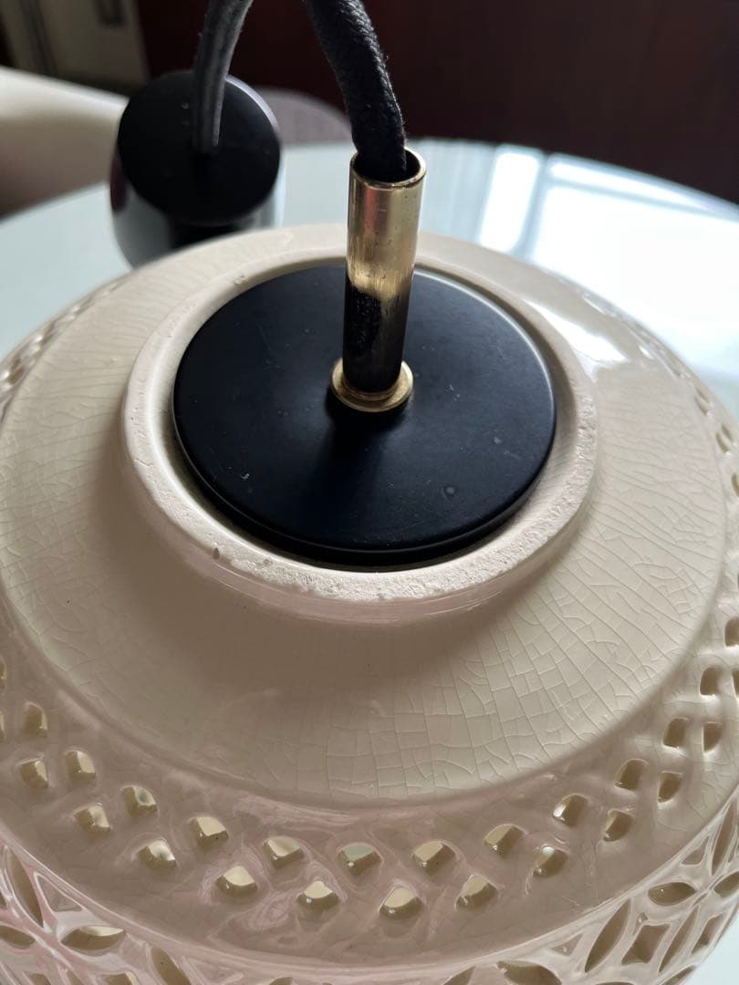 ジャパニーズモダン　陶器製　ペンダントランプ　照明　オーデリック　ヴィンテージ