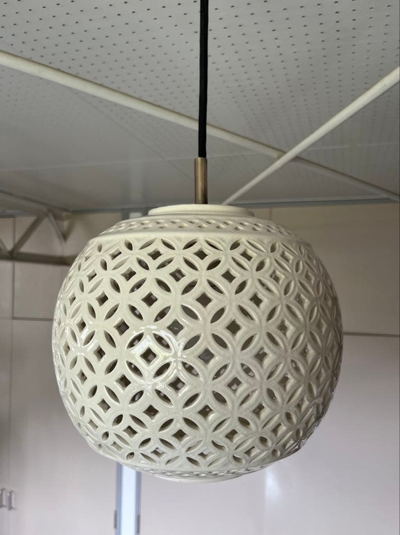 ジャパニーズモダン　陶器製　ペンダントランプ　照明　オーデリック　ヴィンテージ