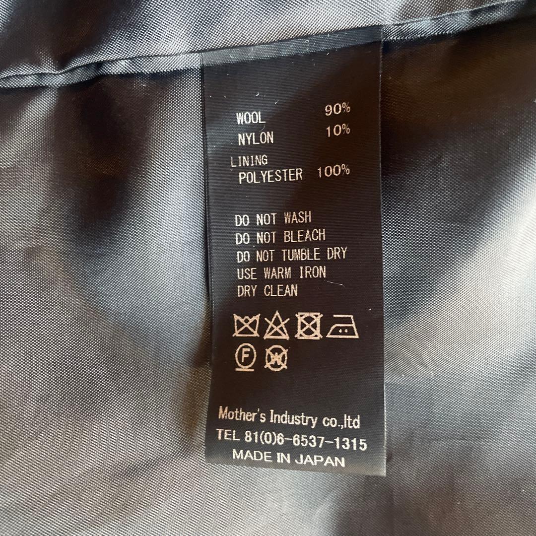 mizuiro ind ウールブレンドスタンドカラーコート