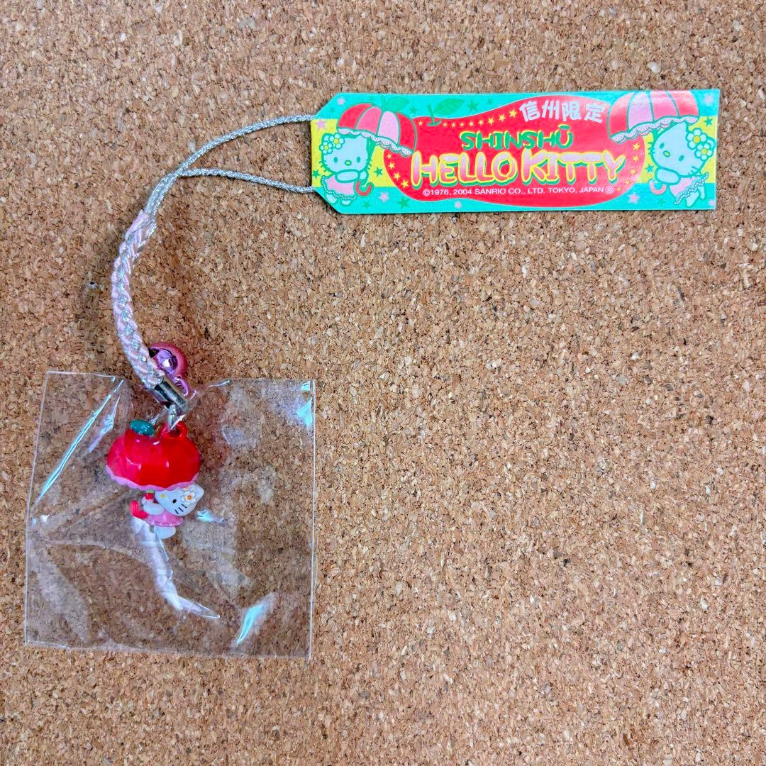 キティ　信州限定　傘　根付け　ストラップ　2004 2