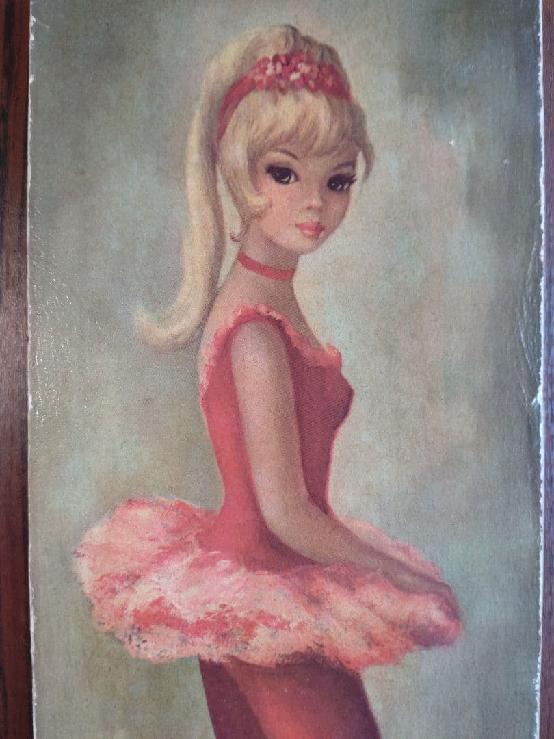 アンティークパネル　ピンクのチュチュ