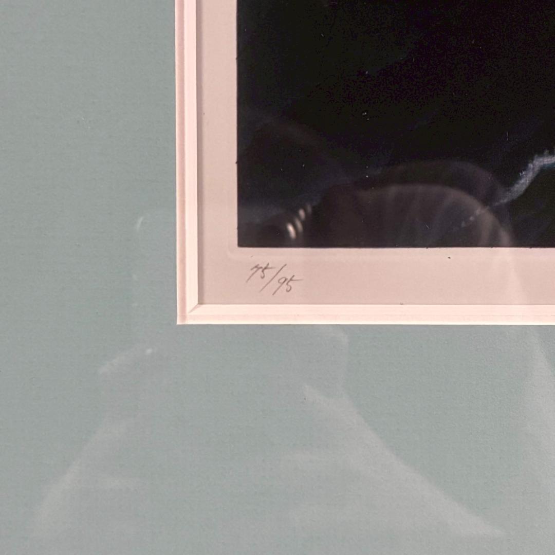 美品 加山又造「長城」メゾチント+ビュラン 直筆サイン入り 額装 万里の長城