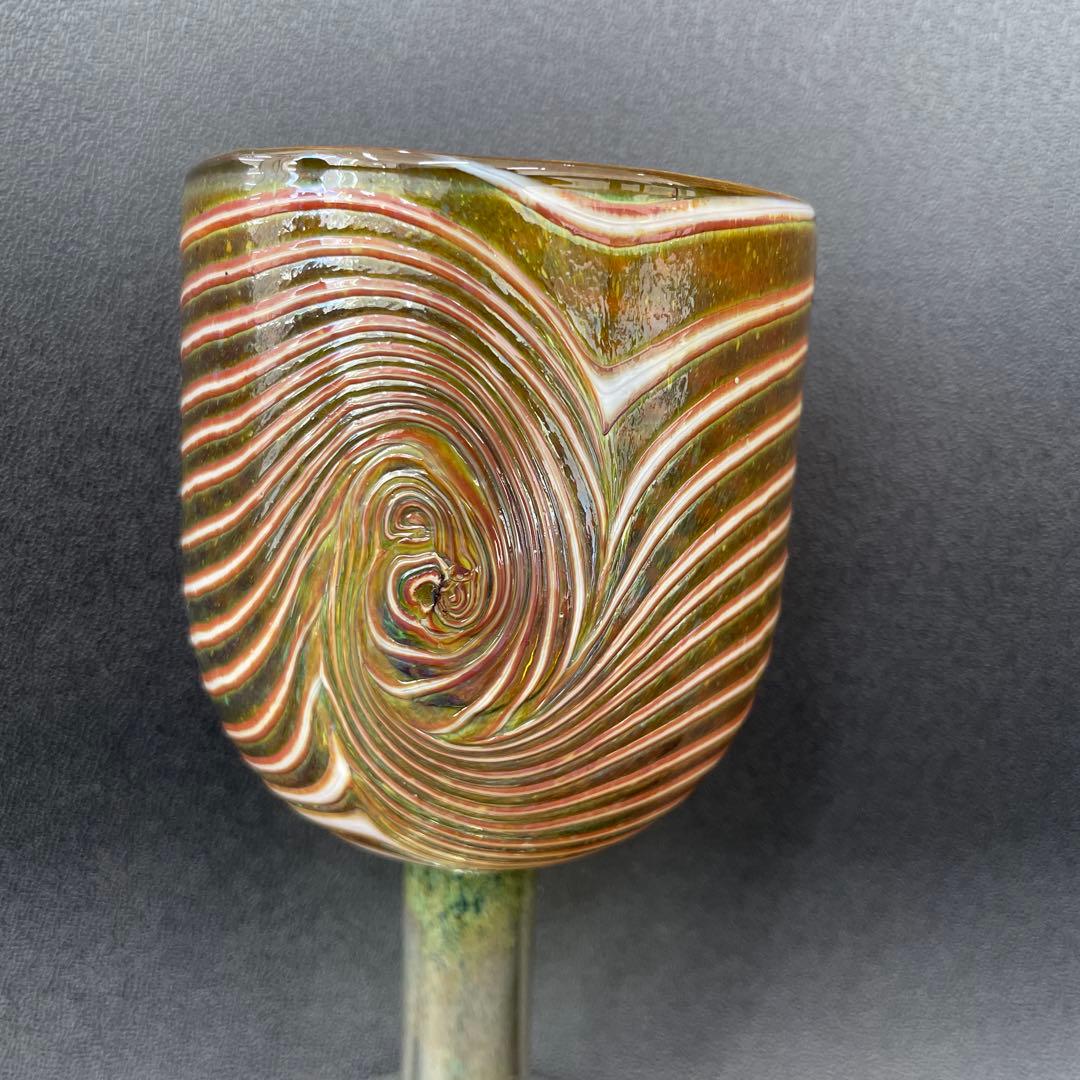 【E】✨希少品✨ヌータヤルヴィ　オイバトイカ　グラス　渦巻き模様　一点物