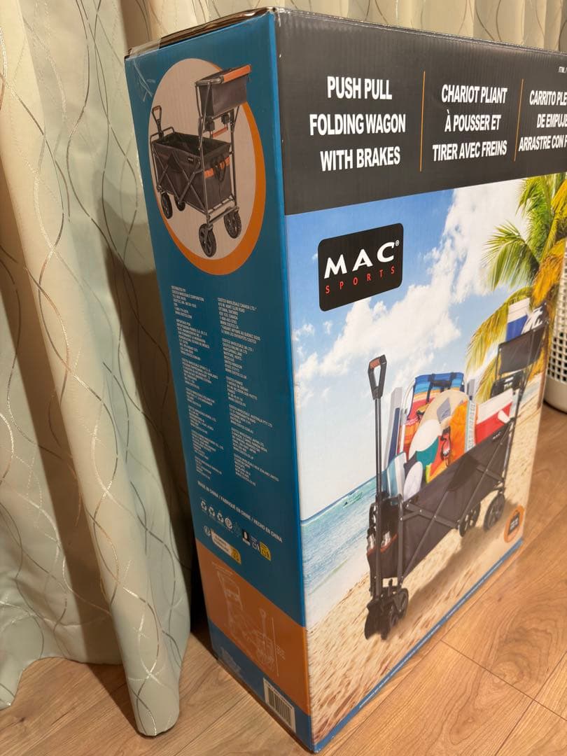 マックスポーツ 折り畳みワゴンXL　ブラックグレー MAC SPORTS