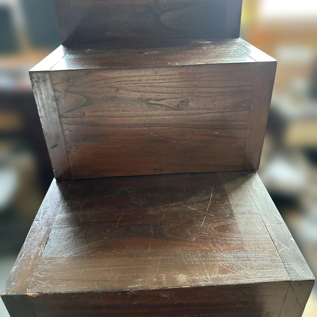 瞬間的衝撃お値下げ❣️ヴィンテージ　大型　木製階段箪笥 引き出し複数