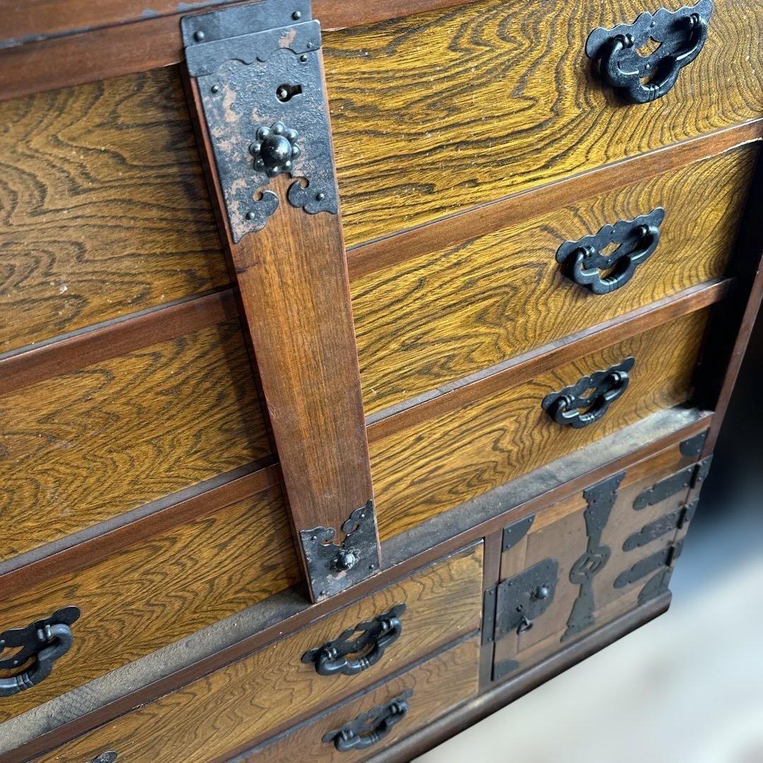 瞬間的衝撃お値下げ❣️ヴィンテージ　大型　木製階段箪笥 引き出し複数