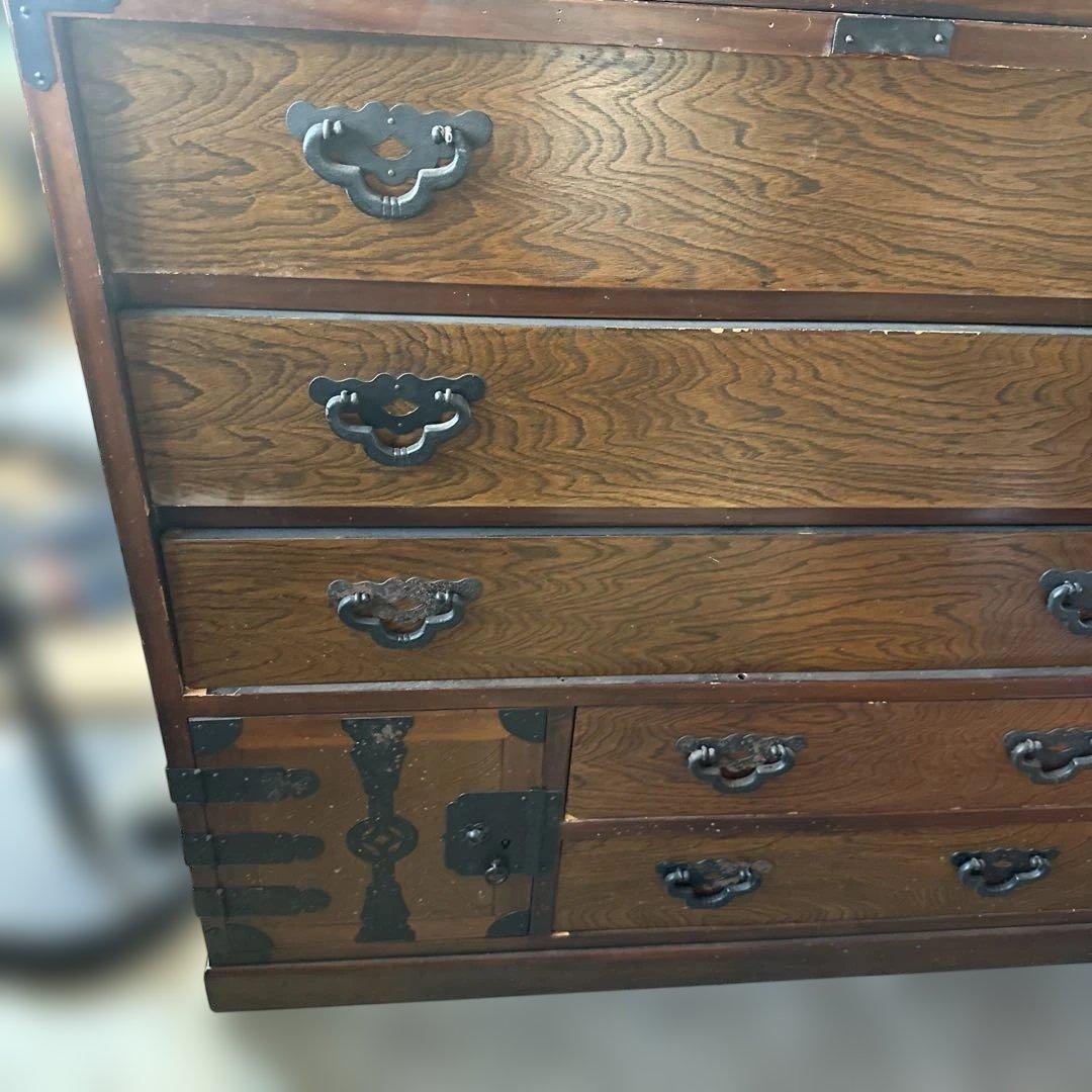 瞬間的衝撃お値下げ❣️ヴィンテージ　大型　木製階段箪笥 引き出し複数