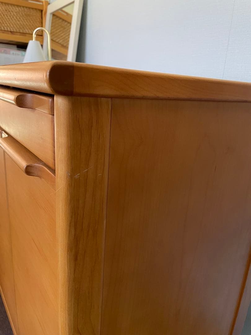 木製キャビネット 3引き出し ナチュラル