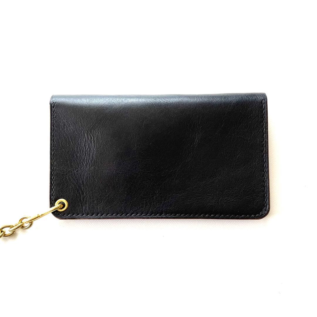 ミドルトラッカーウォレット　ホースハイドレザー　真鍮チェーン　ヴィンテージタロン