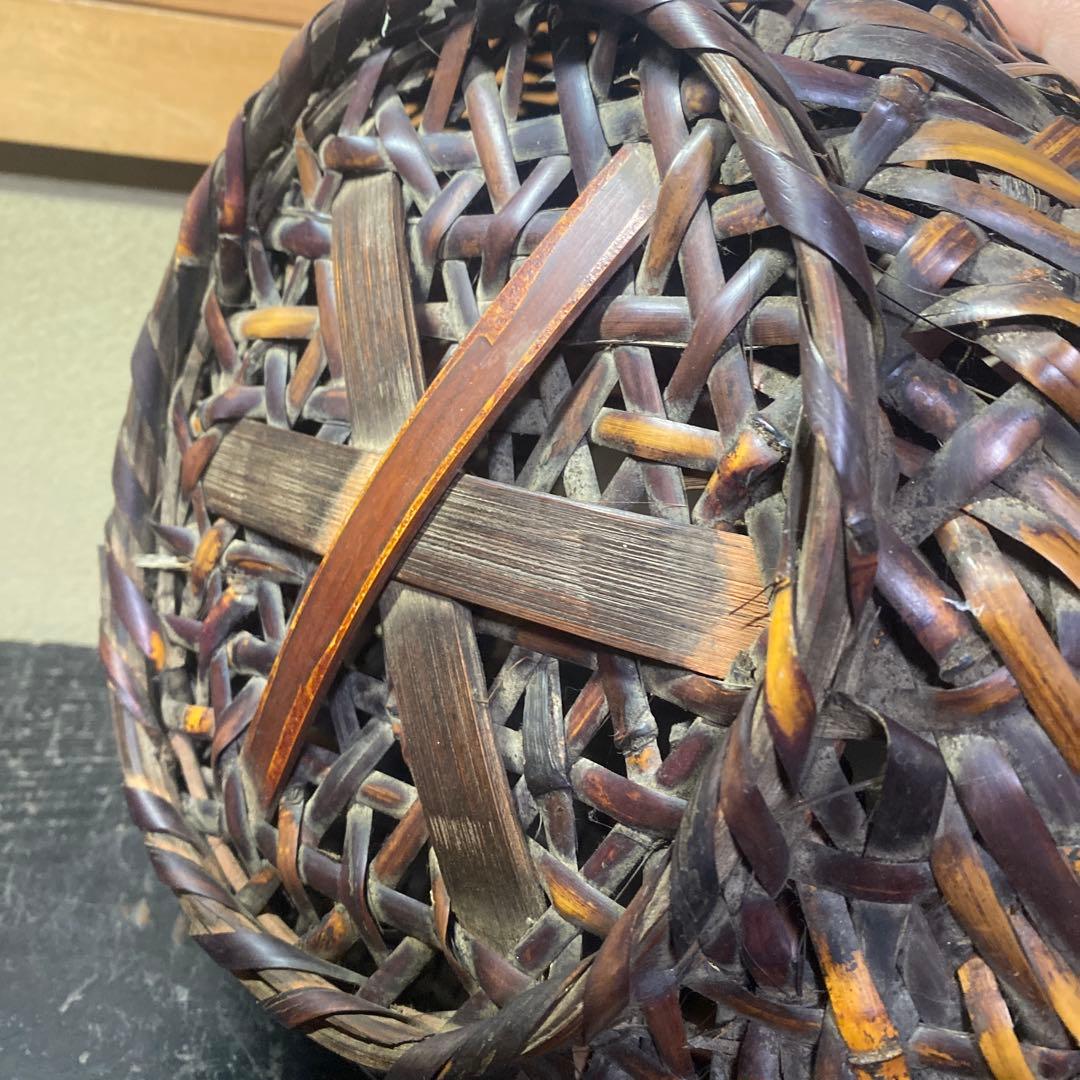 竹製 丸型花生　 中型