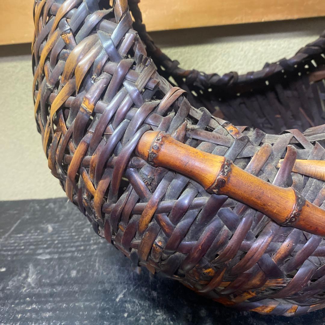 竹製 丸型花生　 中型