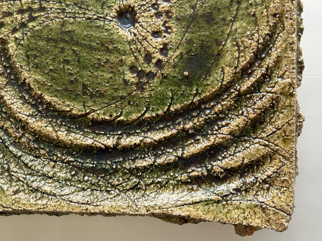 鳥文大皿　(加藤 釥 作)