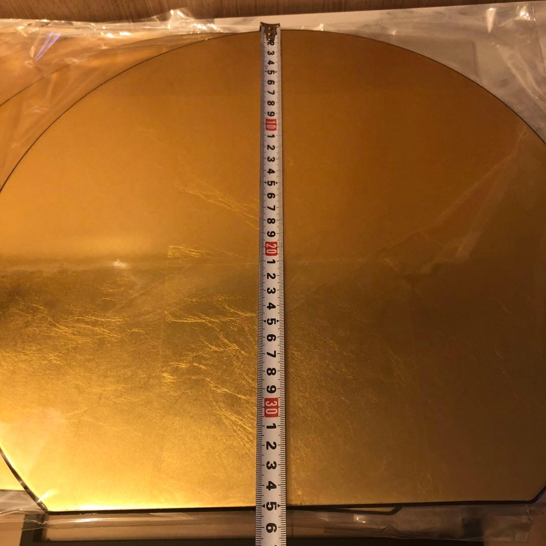 お盆　トレー　漆器 半月プレースマット L ゴールド(洋金箔) プレート　膳