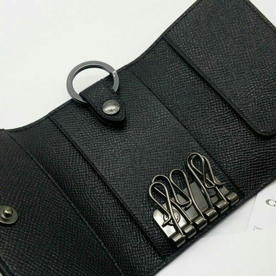 ☆新作★ COACH キーケース 新品 ブラック コーチ レザー メンズ