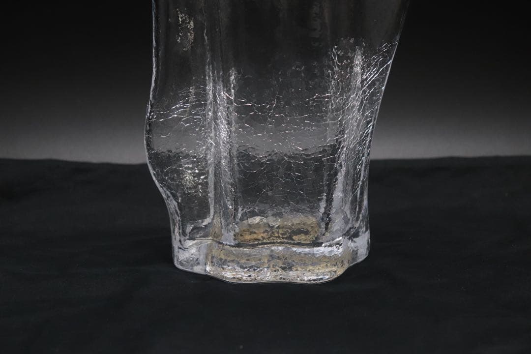 坂田甚内作　氷割花瓶　花器　送料込み250807