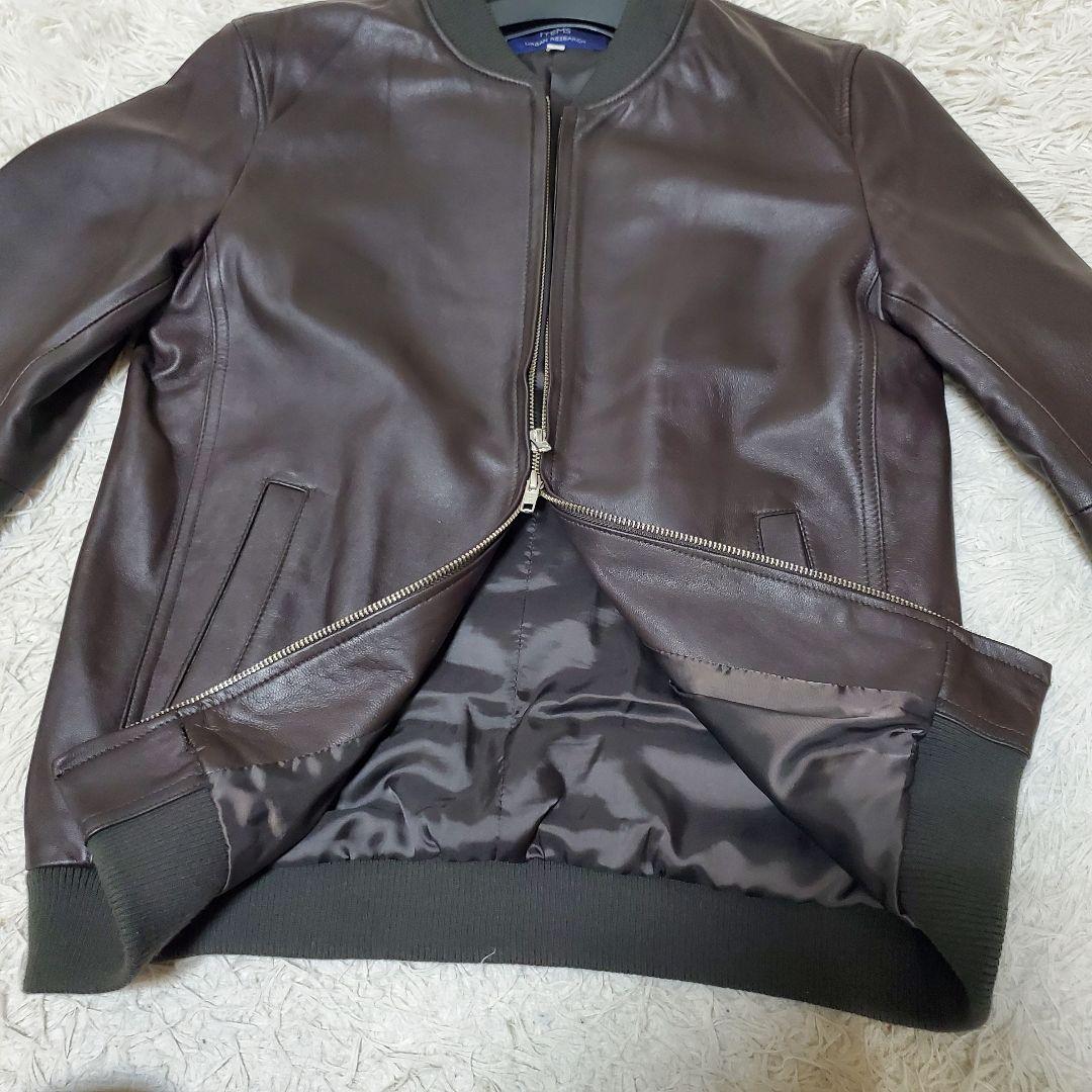 極美品 アーバンリサーチ シングルライダース MA-1 ダークブラウン 38