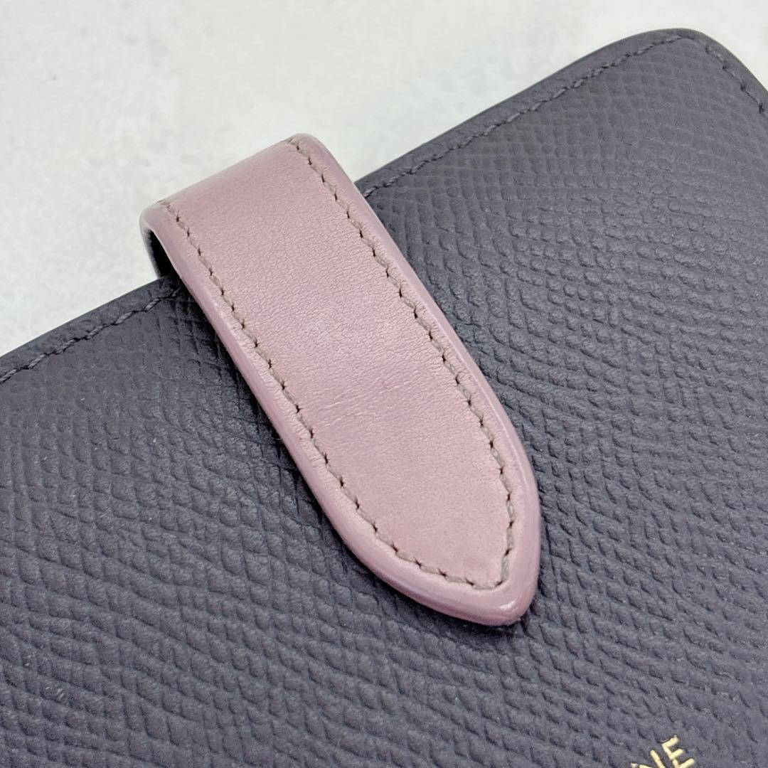 美品✨CELINE セリーヌ 折財布 スモールストラップウォレット グレー 箱付