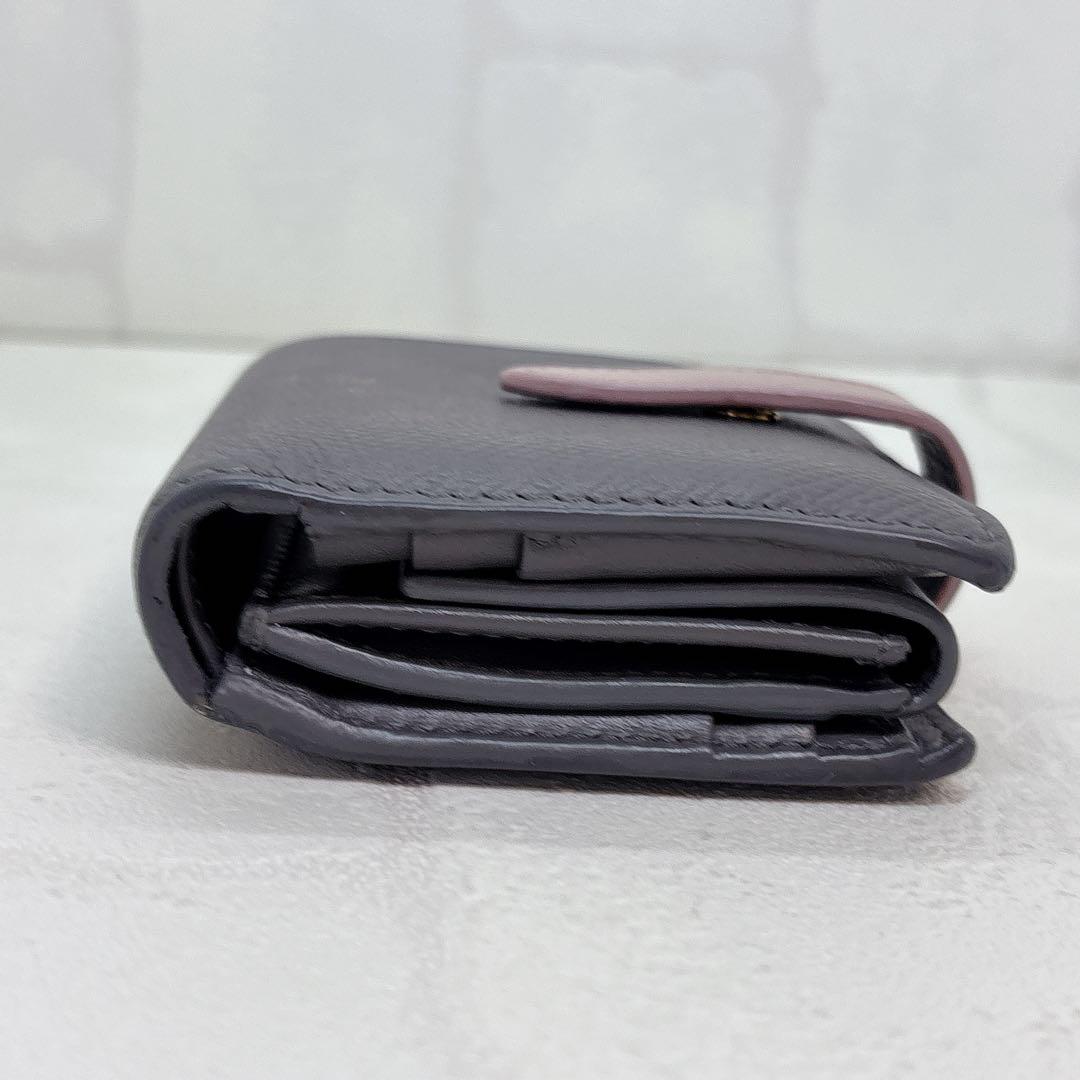 美品✨CELINE セリーヌ 折財布 スモールストラップウォレット グレー 箱付