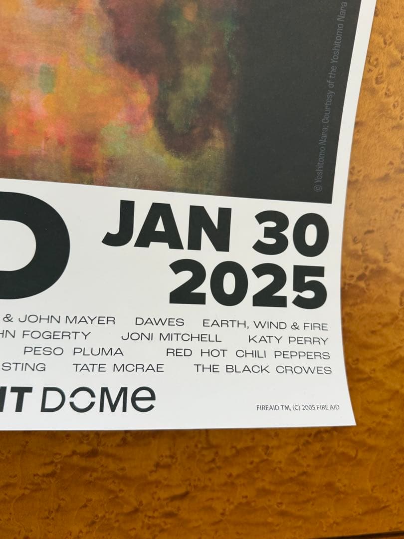 【新品】激レア　奈良美智　FireAid ポスター①