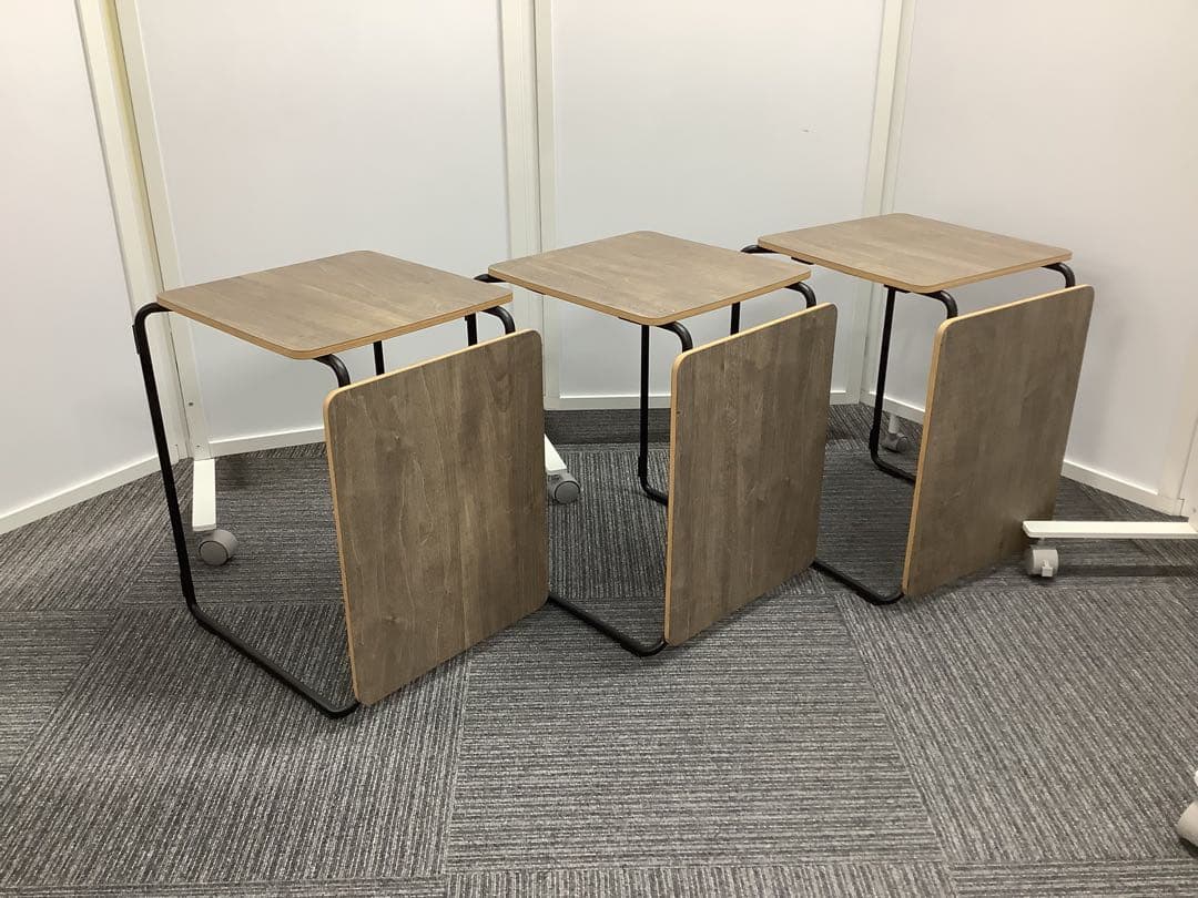 【3脚セット】イトーキ ノットワーク サイドスツール 木製什器 KLU-401