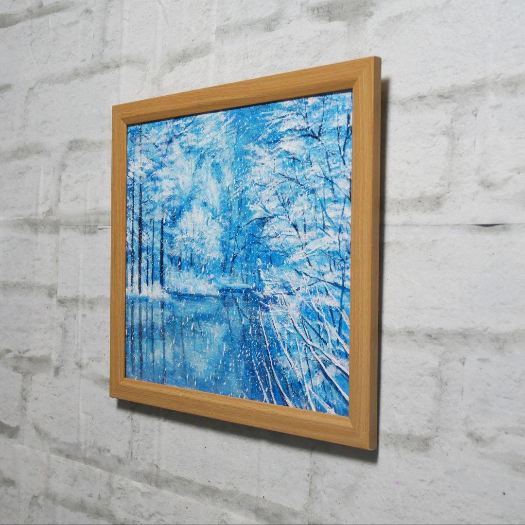 油絵 油彩 油彩画 絵 絵画【白銀の世界】