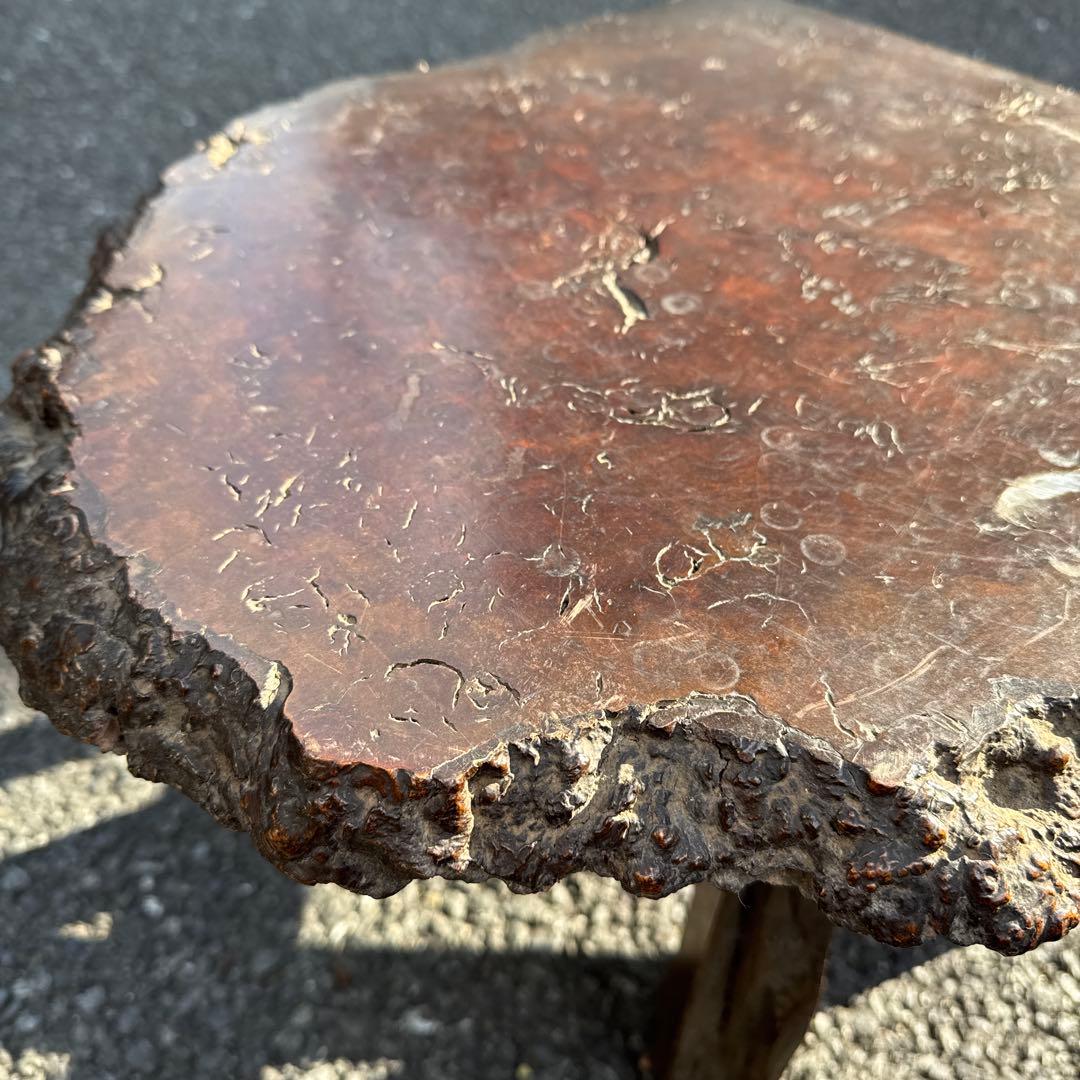 瘤木 一枚板 ローテーブル アンティーク