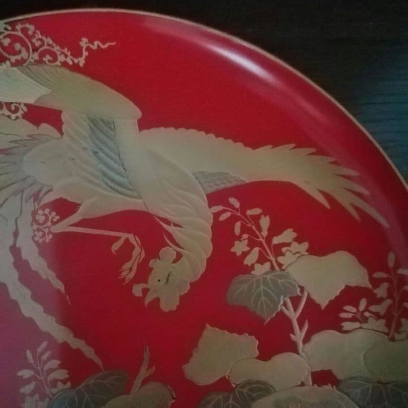 漆工芸　朱漆　金蒔絵　木盃⑥　江戸から明治時代　七組盃のひとつ