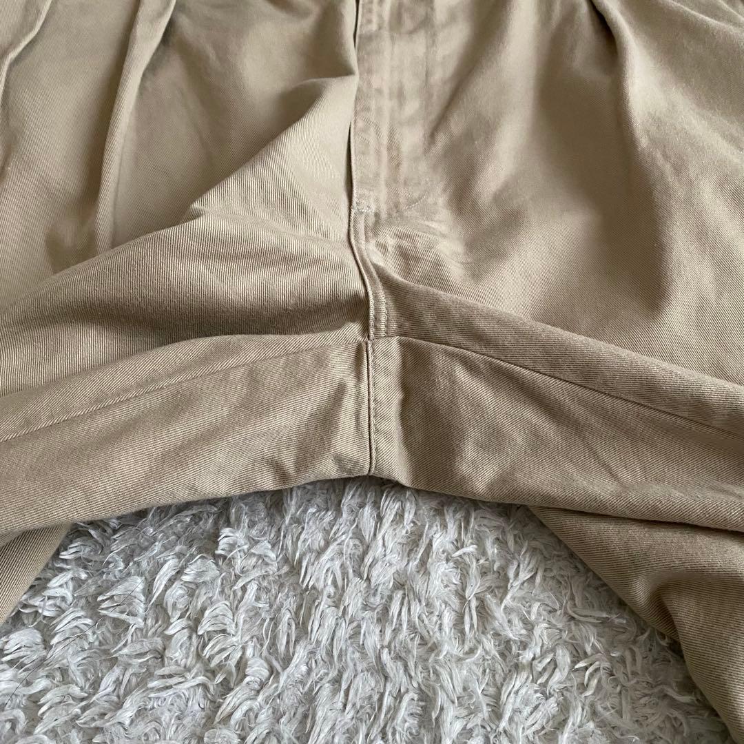 80s/美品/W40 ポロラルフローレン USA製 初期タグ チノパン 2タック