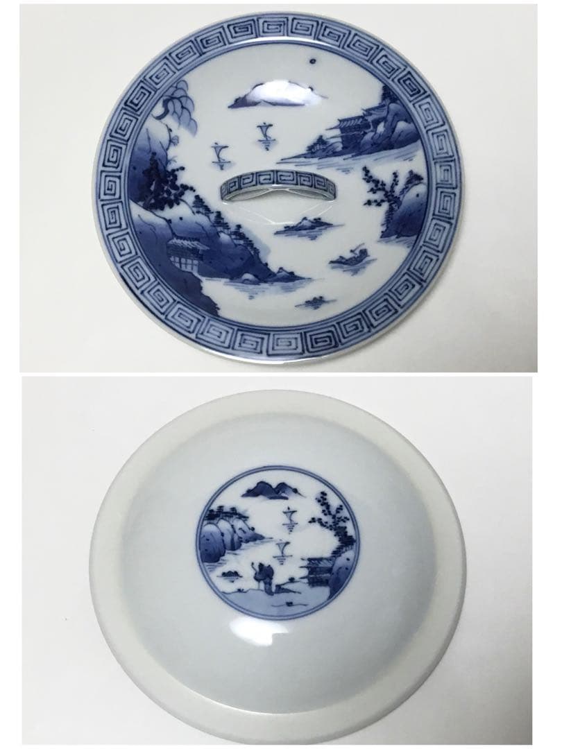 染付皆具 手塚央 茶道具 古物品 木箱入