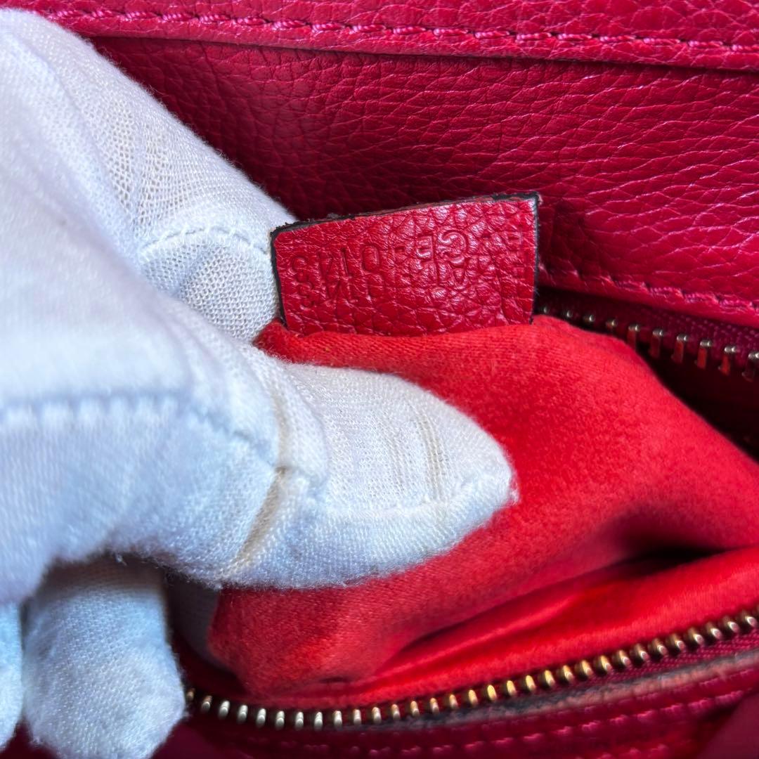 極美品✨セリーヌ　ラゲージ　ハンドバッグ　マイクロショッパー　レッド