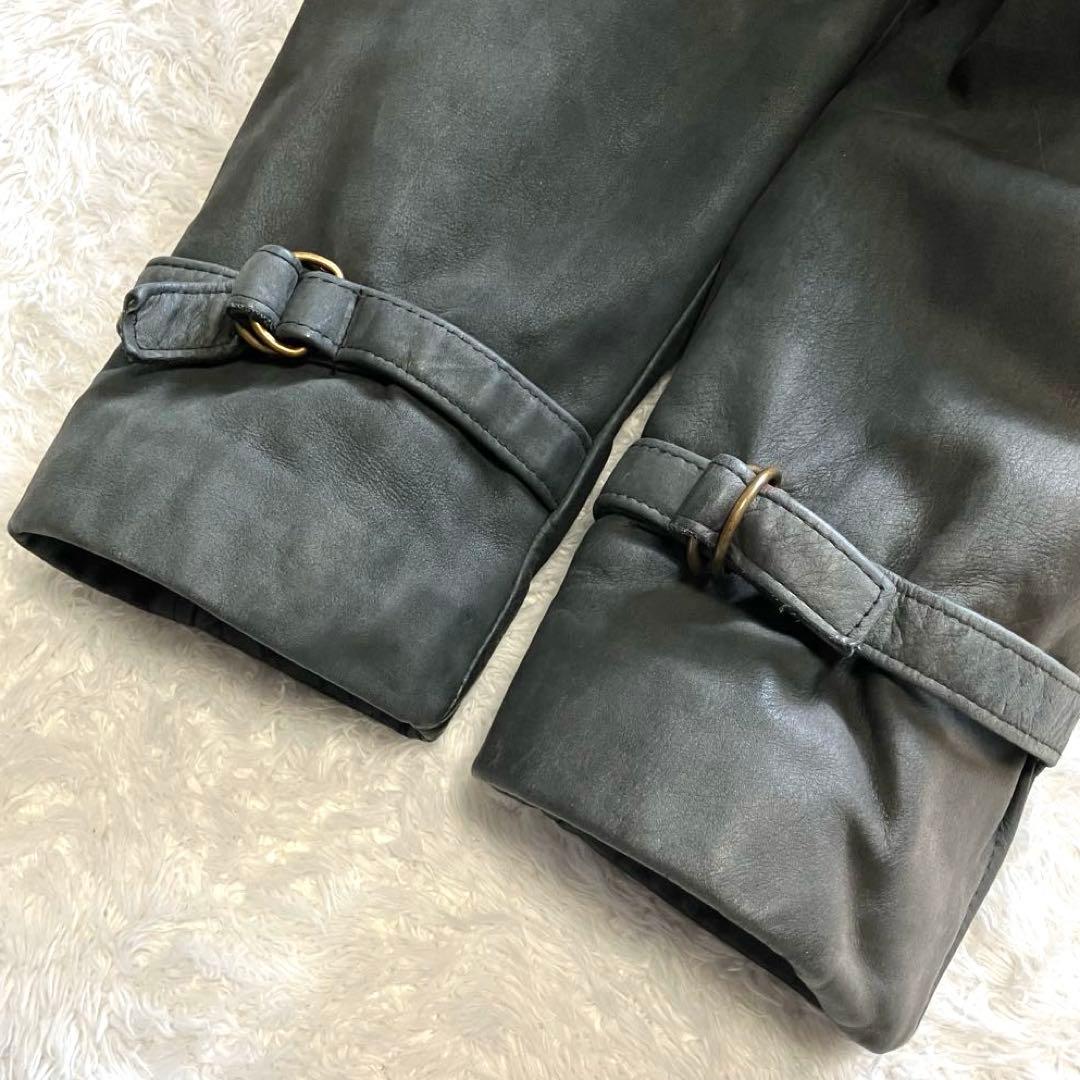 Schott 高級ヌバックレザージャケット　ウールチェック裏地　カーコート