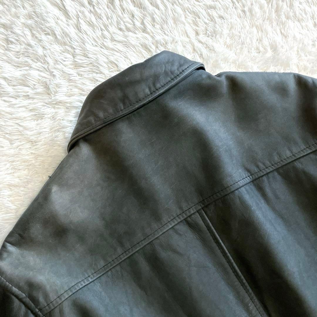 Schott 高級ヌバックレザージャケット　ウールチェック裏地　カーコート