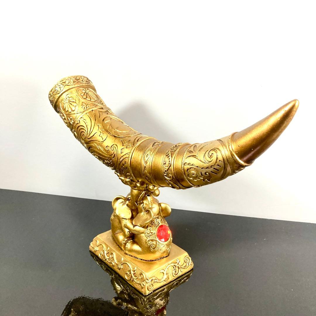 象牙風 置物 金色 アンティーク インテリア 置物 アート オブジェ